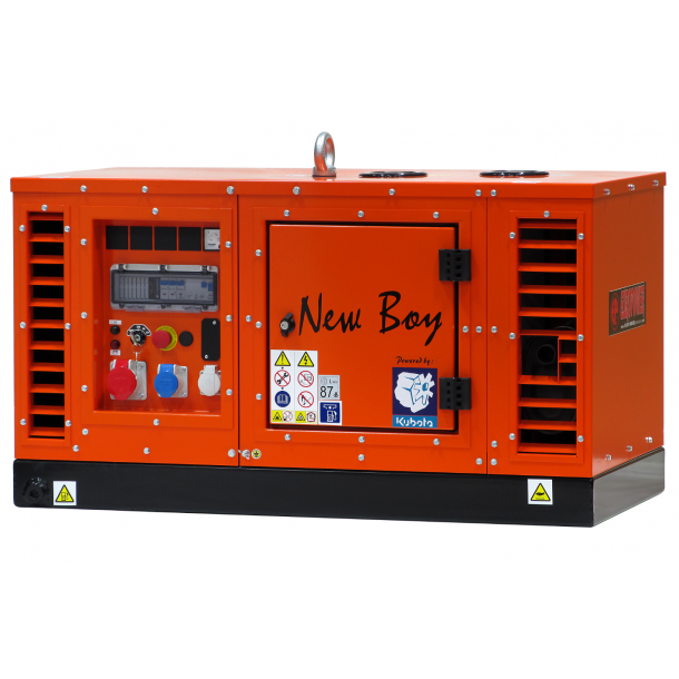 8 kVA New EPS83TDE - Trefaset Vandkølet diesel generator ekstra støjdæmpning - Dieselgeneratorer 400V vandkølet - Holm & Holm A/S