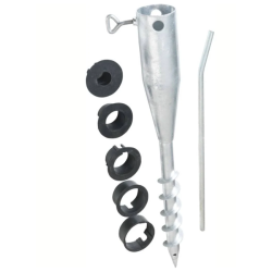 Parasol holder, ground spear with ""thread""