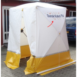 Ptrykt logo p teltdug (1 side / 1 logo) i henhold til deres fil. Send venligst logo i hj kvalitet .pdf (eller vektorfil som f.eks. .eps)