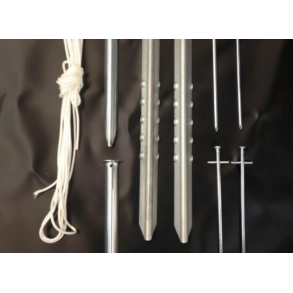 Peg and rope set for umbrellas