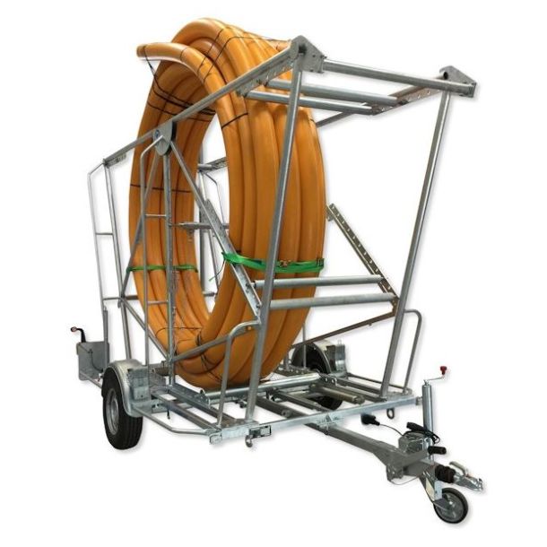 Tube Coil Transport trailer RVL 1616, max payload 1400 kg, delivered incl. DEKRA documents