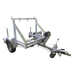 Udrullertrailer 1T  uden bur Nyttelast 1010 kg, egenvgt 340 kg.  Lige trkstang.