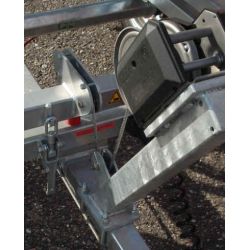 Udrullertrailer 1T  uden bur Nyttelast 1010 kg, egenvgt 340 kg.  Lige trkstang.