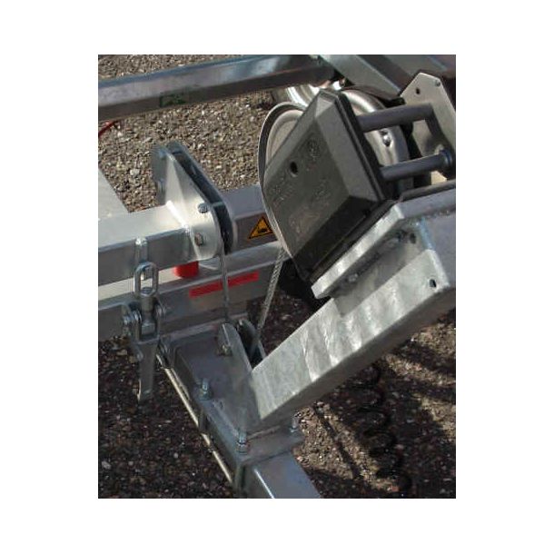 Udrullertrailer 1T  uden bur Nyttelast 1010 kg, egenvgt 340 kg.  Lige trkstang.