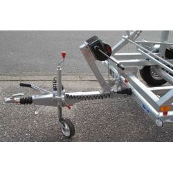 Udrullertrailer 1T  uden bur Nyttelast 1010 kg, egenvgt 340 kg.  Lige trkstang.