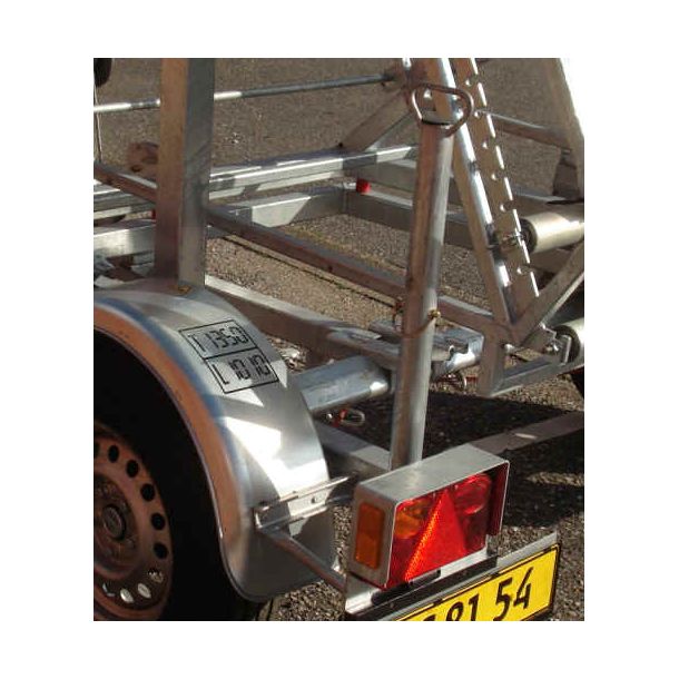 Udrullertrailer 1T  uden bur Nyttelast 1010 kg, egenvgt 340 kg.  Lige trkstang.