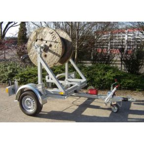 Unrolling trailer 1T without cage Payload 1010 kg, curb weight 340 kg. Straight drawbar.
