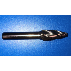 Frsestift til plast. 12 mm. konisk med 8 mm. skaft.