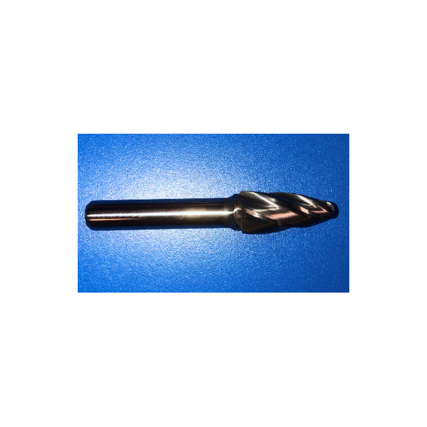 Frsestift til plast. 12 mm. konisk med 8 mm. skaft.