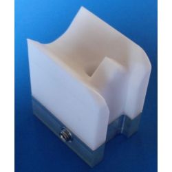 42.0112E60M - Welding shoe Munsch, Plate 12 mm. - Udv. corner - Length 60 mm. - With aluminum holder