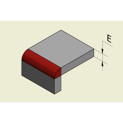 42.0112E60M - Welding shoe Munsch, Plate 12 mm. - Udv. corner - Length 60 mm. - With aluminum holder