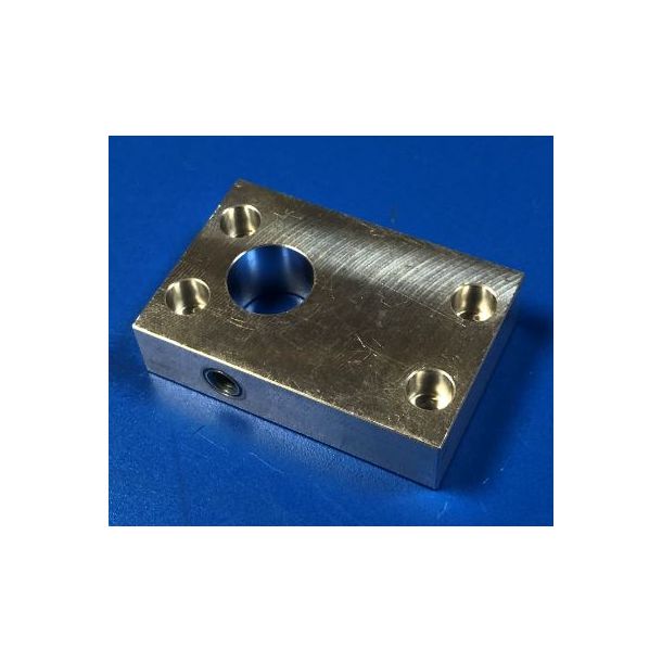 43.015 - Alubase (holder) for Munsch 50x40 mm. med pinolskrue og 4 stk. montageskruer.