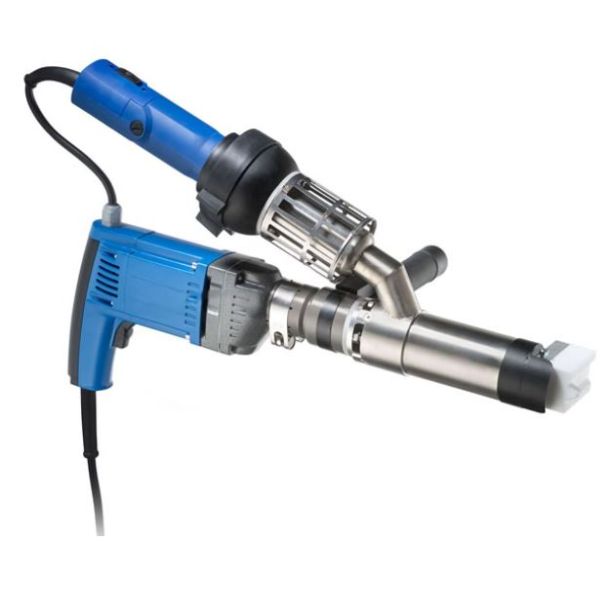 EXWELD Aero. Wegener ekstruder med egen luftforsyning. Output 2,6 kg/h (PE)   Svejsetrd PE / PP 3 og 4 mm. Leveres med 1 stk. svejsesko efter Deres valg.