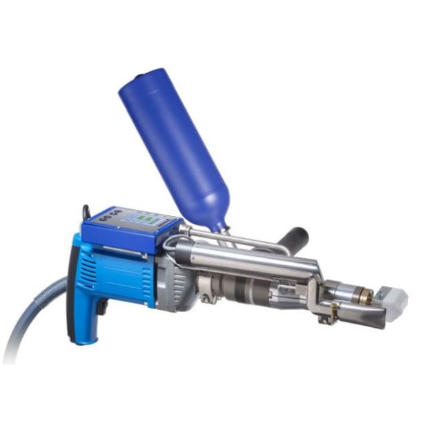 EXWELD alpha4 EC P. Wegener granulatekstruder til ekstern luftforsyning. Output 3 kg/h (PE / PP). Leveres med 1 stk. svejsesko efter Deres valg.