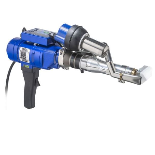 EXWELD beta4 SC  Wegener ekstruder med egen luftforsyning. Output 4,6 kg/h (PE)   Svejsetrd PE / PP 3,4,5 mm.  Leveres med 1 stk. svejsesko efter Deres valg.