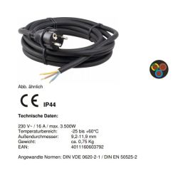 Netkabel m. schukostik 4,5m 230 V~ / 16 A / max. 3.500W