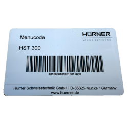 HST300 2,0 Menukode Kreditkort med Stregkode