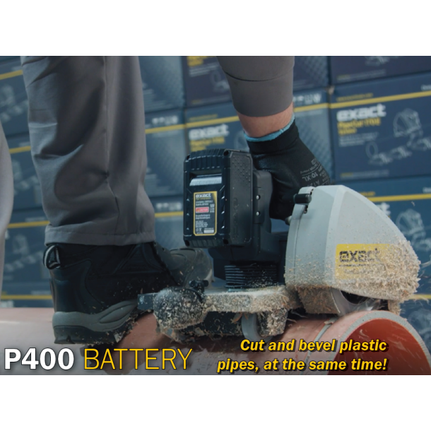 Exact PipeCut P400 Accu 18V pipecutting system for PVC etc. 100-400 mm.