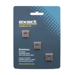 Exact Pipe Bevel Tip stainless, s�t med 3 stk.