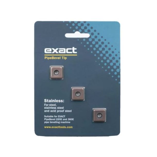 Exact Pipe Bevel Tip stainless, st med 3 stk.