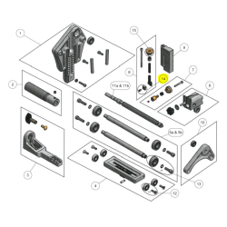 Platte med 4 skr  til Uniprep rotationsskrabere inkl. skrue