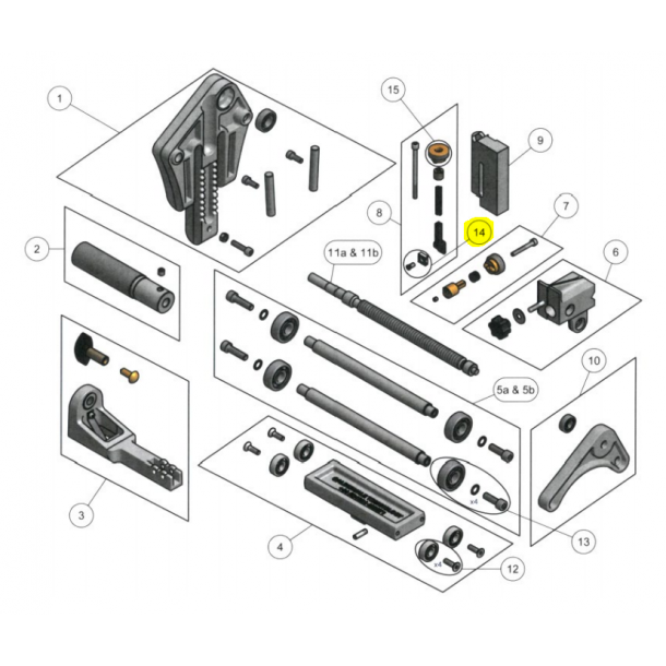 Uniprep universal spare blade four sided MK 2 c/w screw