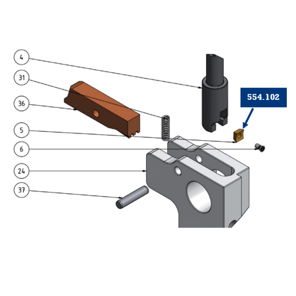Replacement blade for Rotation scraper, Hrner. KVR-21