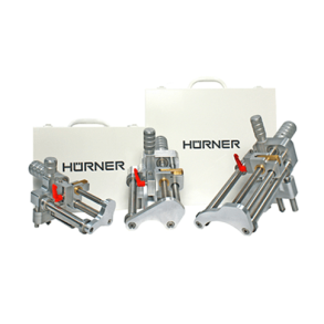 Rotary scraper 32-160 mm, Hrner. Spring compensated, Reversible inserts. Comes in a metal case. 