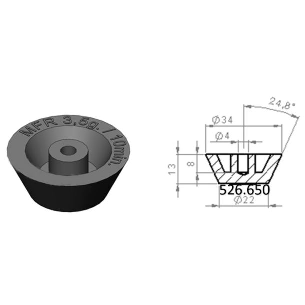 Welding plug  22-33-H13-22,9-4