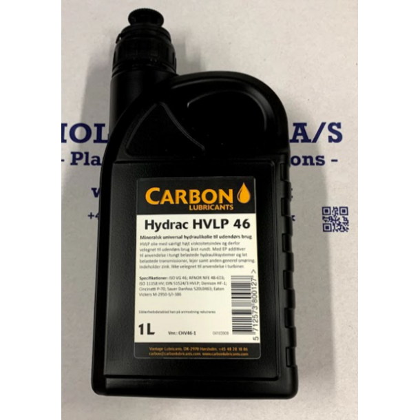 Hydraulic Oil, HVLP 46, 1 liter. ISO VG 46