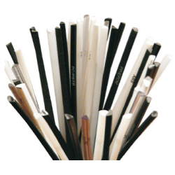 Svejsetrd, PVC-U-3, 1 meters lngder - Gr RAL 7011. Opfylder krav i henhold til DIN/EN 10204 samt DVS 2211.