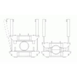 Klemmevrktj 400 med 4 st bomme. Pneumatisk drevet hydraulik Op til 400mm