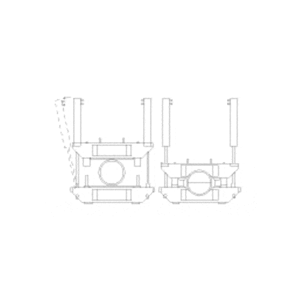 Klemmevrktj 400  med 4 st bomme. Elektrisk drevet hydraulik Op til 400mm