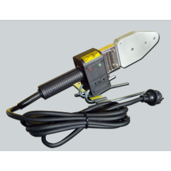 Polywelder supplied in cardboard box with support and clamp for ground and bench. Welding capacity: � 16 - � 63 mm.