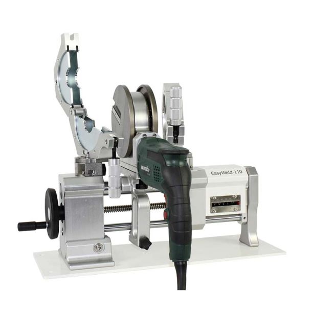 Hrner EasyWeld 110, 110 mm  Fjedermaskine inkl. Reduktioner. Hvl med elmotor. Komplet set med  bordstander og metalkasse SN:_