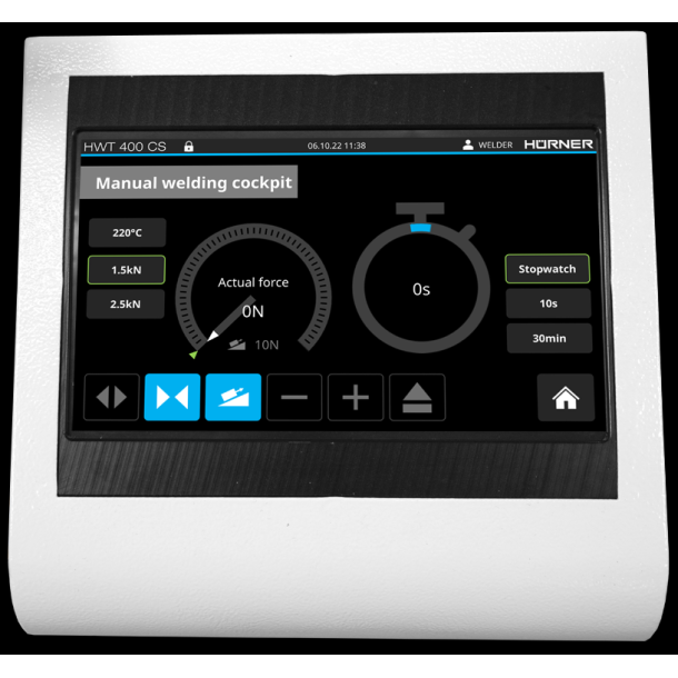 Butt welding machine, Hrner, HWT 400 CNC, Aluminium clamps