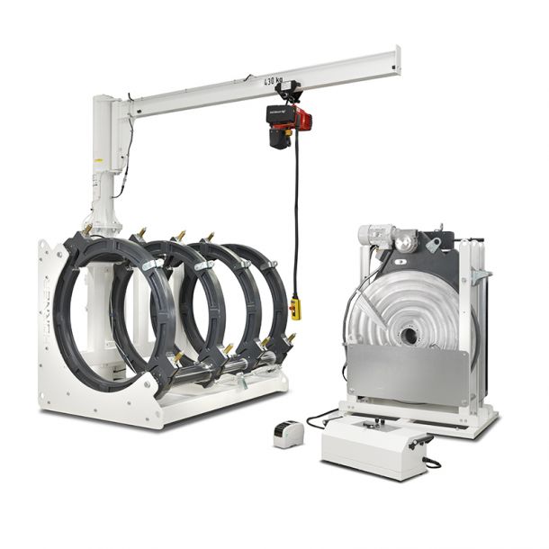 Stuksvejsemaskine Hrner 1000mm, WeldControl 2.0  inkl. Hvl, spejl, trykkarakteristik med reduktioner 630, 710, 800, 900 mm. SN: ________