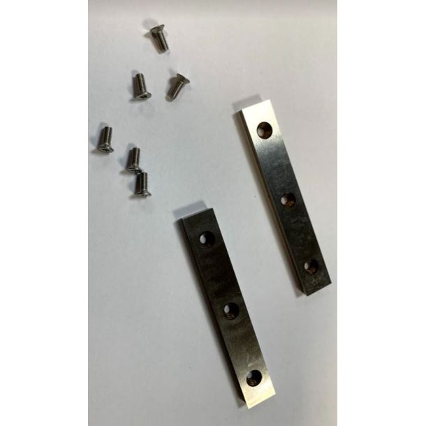 Planing knives with 3 holes for Roweld P160 Saniline. 76x12x4 mm