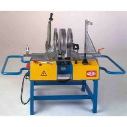 WIDOS 4002, Komplet maskine med  planh�vl, svejsespejl, st�l underbord, smalle hovedsp�ndebakker i st�l, Reduktioner og r�rst�tter 90-110-125-140-160-180-200-225-250-280-315 mm.  Trykkarakteristik.