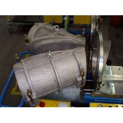 WIDOS 4002, Komplet maskine med  planh�vl, svejsespejl, st�l underbord, smalle hovedsp�ndebakker i st�l, Reduktioner og r�rst�tter 90-110-125-140-160-180-200-225-250-280-315 mm.  Trykkarakteristik.