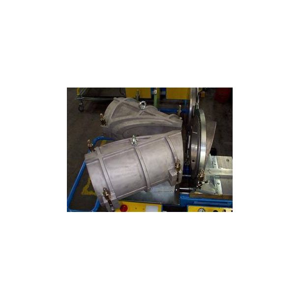 WIDOS 4002, Komplet maskine med  planh�vl, svejsespejl, st�l underbord, smalle hovedsp�ndebakker i st�l, Reduktioner og r�rst�tter 90-110-125-140-160-180-200-225-250-280-315 mm.  Trykkarakteristik.