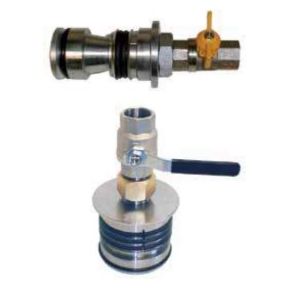 Pressure Test Ends with ball walve, for PE Pipe OD 90 mm.  SDR 17 