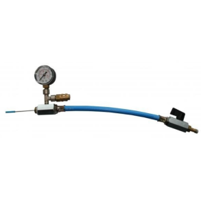 Compressed ait testing device with connection for recording device