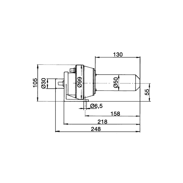 Varmluft vrktj type Forsthoff 3000E, 230V 3000W - Elektronisk indstillelig. 50 dyse uden beskyttelsesgitter   SN: _______