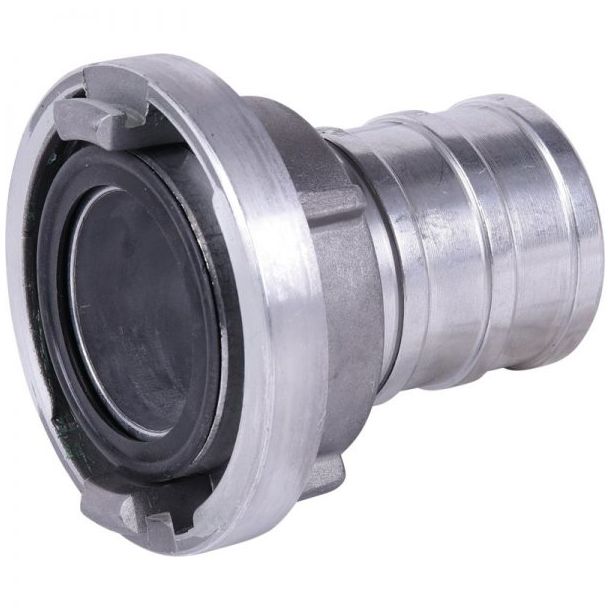 Slangekobling halvpart m. lang hals, alum. 38 mm (1,5" Type Storz