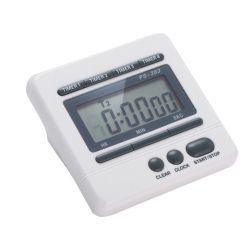 Stopur - 4 Kanals timerur med clips og magnet. inkl. batterier (PS-363)