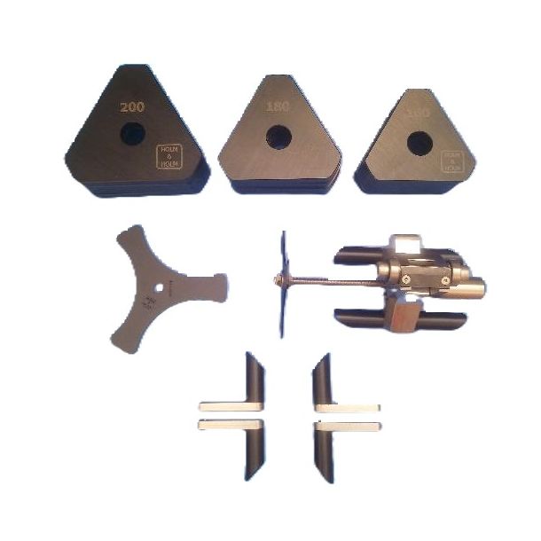 Internal debeader set 160-200mm. Cutter head + supports. (rods not included) Stainless steel