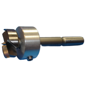 24 mm. bor  HSS. Med centrumspids og sidesk�r og dybdestop. Skaft diameter 10 mm.