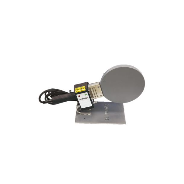 Hrner 250 mm hndholdt svejsespejl med  temperatur indstillet for PE. Leveres med stander. (Ingen kasse)
