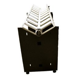 V-shaped roller conveyor to BSM 450, dismountable version without drive, length 2m width 580 mm, height 870 mm Shipped as a kit for self assembly